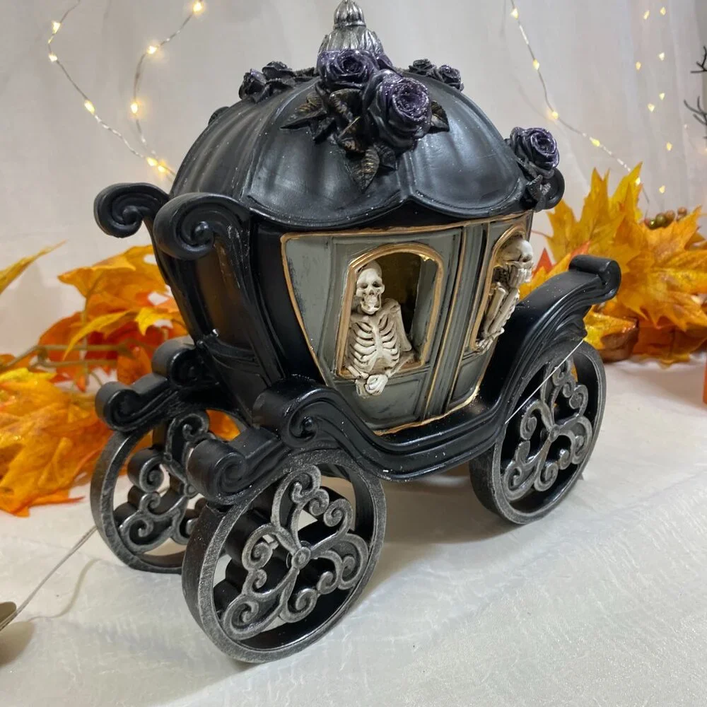 Halloween CHRISTIAN SIRIANO Skeleton Death Coach Led Light Up Sound Figure RARE